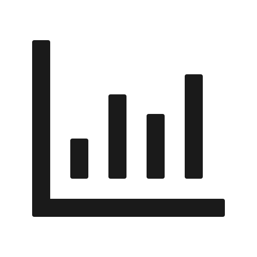 Bar chart outlined icon, outline style, from Ant Design Icons