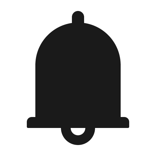 Bell filled icon, filled style, from Ant Design Icons