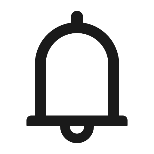 Bell outlined icon, outline style, from Ant Design Icons