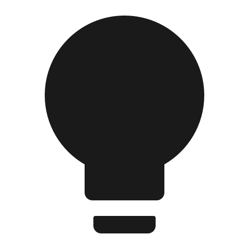 Bulb filled icon, filled style, from Ant Design Icons