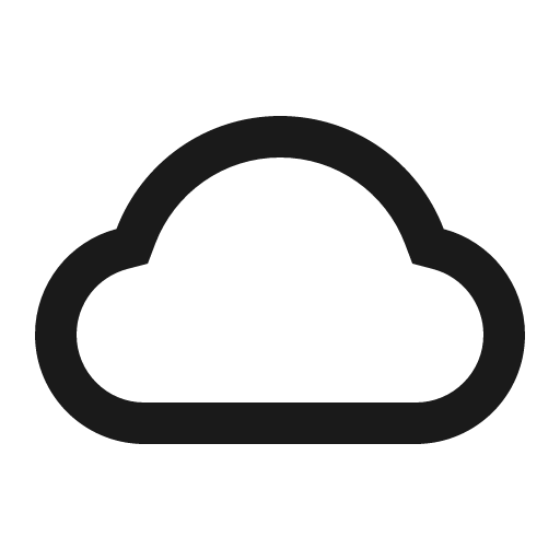 Cloud outlined icon, outline style, from Ant Design Icons