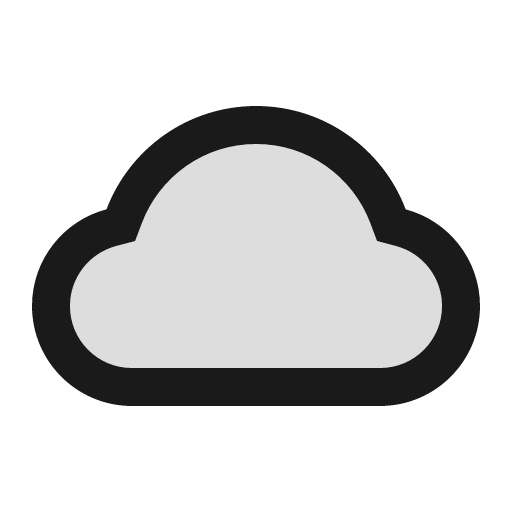 Cloud twotone icon, two-tone style, from Ant Design Icons
