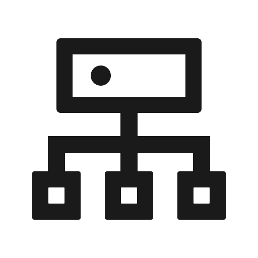 Cluster outlined icon, outline style, from Ant Design Icons