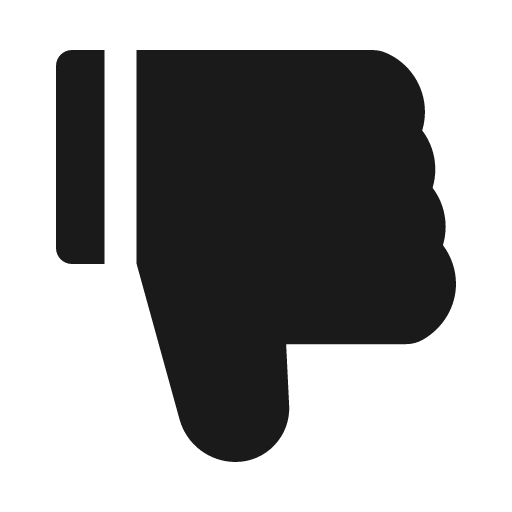 Dislike filled icon, filled style, from Ant Design Icons