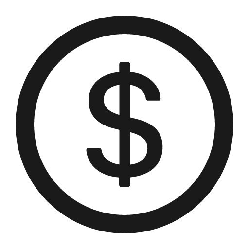 Dollar circle outlined icon, outline style, from Ant Design Icons