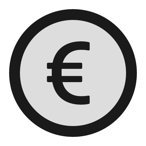 Euro circle twotone icon, two-tone style, from Ant Design Icons
