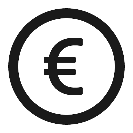Euro outlined icon, outline style, from Ant Design Icons