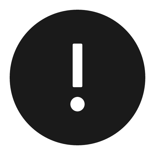 Exclamation circle filled icon, filled style, from Ant Design Icons