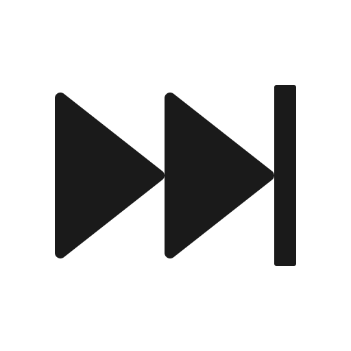 Fast forward filled icon, filled style, from Ant Design Icons