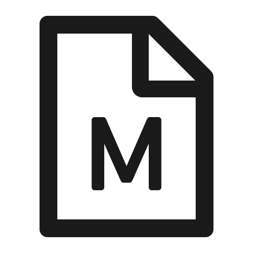 File markdown outlined icon, outline style, from Ant Design Icons