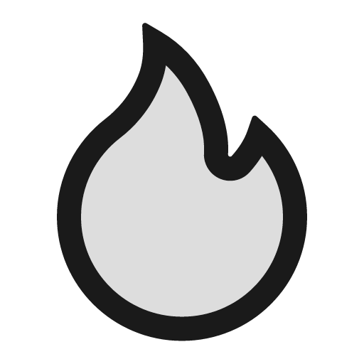 Fire twotone icon, two-tone style, from Ant Design Icons