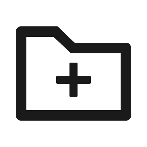 Folder add outlined icon, outline style, from Ant Design Icons