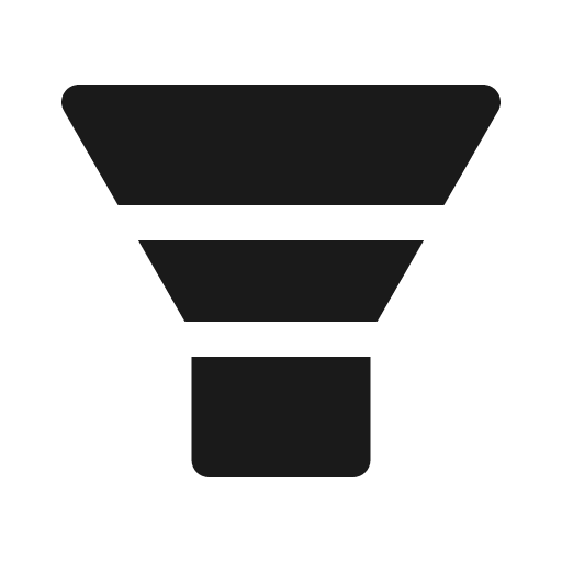 Funnel plot filled icon, filled style, from Ant Design Icons