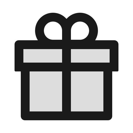 Gift twotone icon, two-tone style, from Ant Design Icons