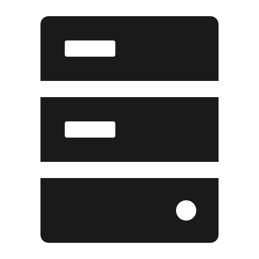 Hdd filled icon, filled style, from Ant Design Icons
