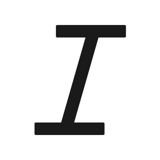 Italic outlined icon, outline style, from Ant Design Icons