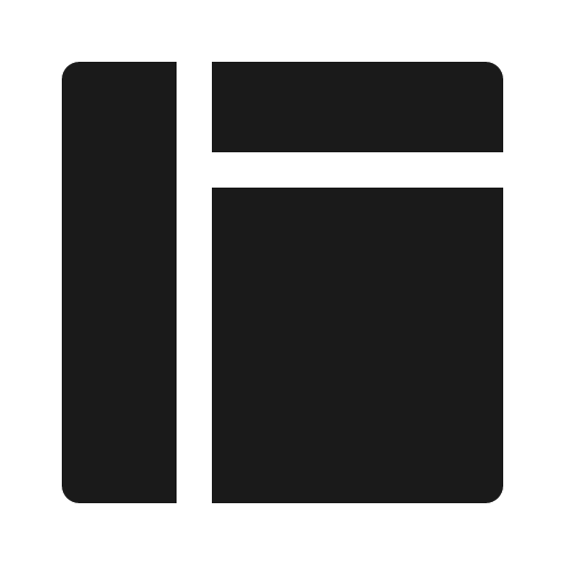 Layout filled icon, filled style, from Ant Design Icons