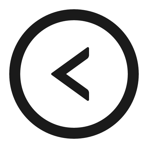Left circle outlined icon, outline style, from Ant Design Icons