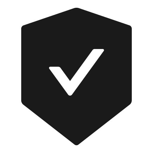 Safety certificate filled icon, filled style, from Ant Design Icons