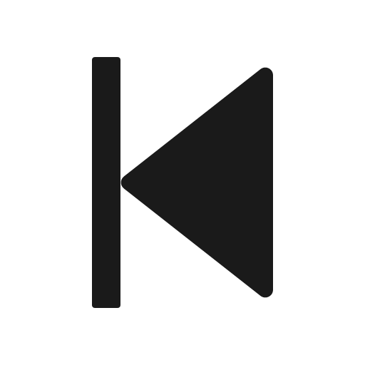 Step backward filled icon, filled style, from Ant Design Icons