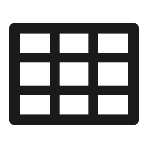 Table outlined icon, outline style, from Ant Design Icons