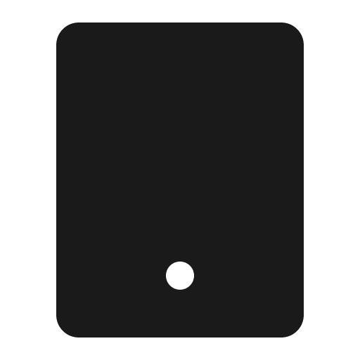 Tablet filled icon, filled style, from Ant Design Icons