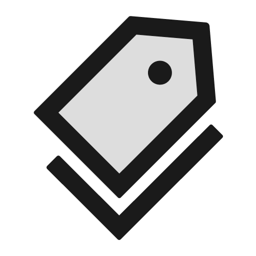 Tags twotone icon, two-tone style, from Ant Design Icons
