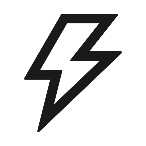 Thunderbolt outlined icon, outline style, from Ant Design Icons