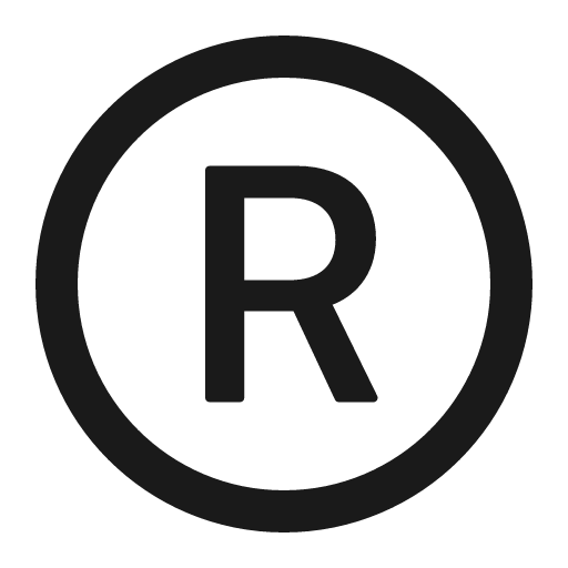 Trademark outlined icon, outline style, from Ant Design Icons