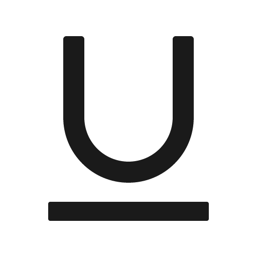 Underline outlined icon, outline style, from Ant Design Icons