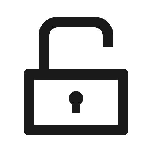 Unlock outlined icon, outline style, from Ant Design Icons