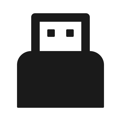 Usb filled icon, filled style, from Ant Design Icons