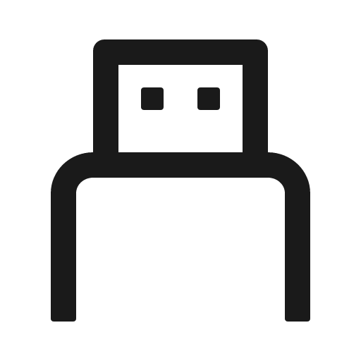 Usb outlined icon, outline style, from Ant Design Icons