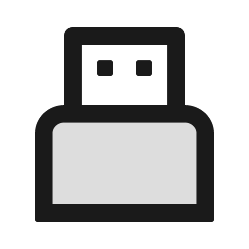 Usb twotone icon, two-tone style, from Ant Design Icons