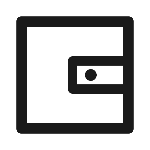 Wallet outlined icon, outline style, from Ant Design Icons