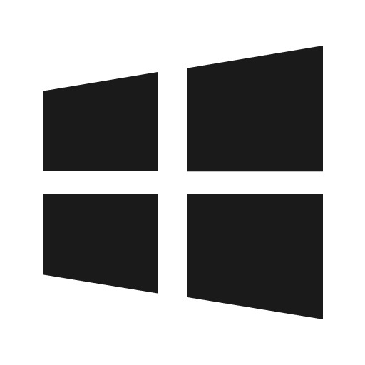 Windows filled icon, filled style, from Ant Design Icons