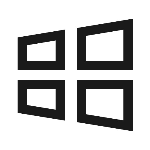 Windows outlined icon, outline style, from Ant Design Icons