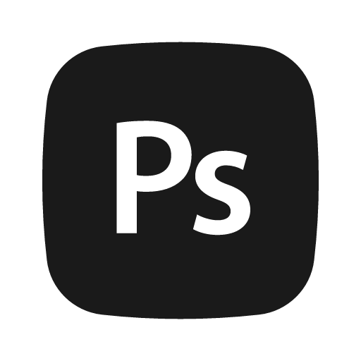 Adobe photoshop solid icon, filled style, from Basil