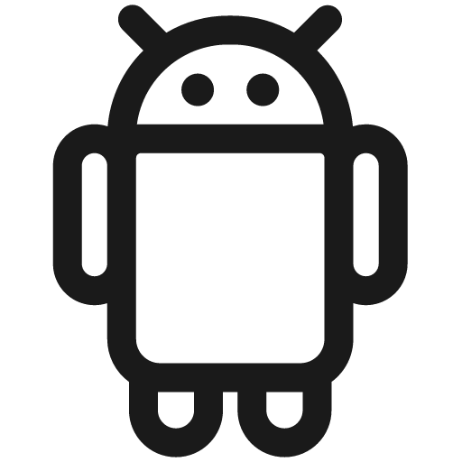 Android outline icon, outline style, from Basil