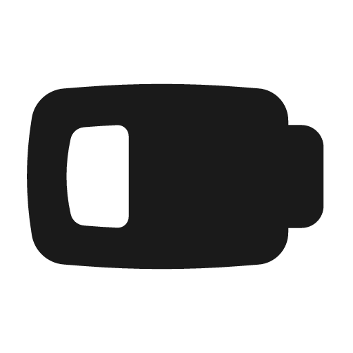 Battery quarter solid icon, filled style, from Basil