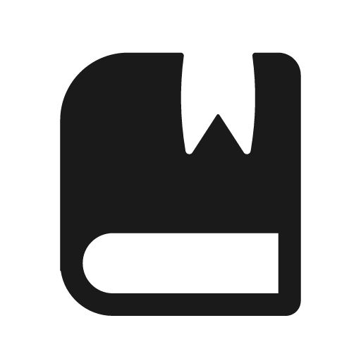 Book mark solid icon, filled style, from Basil