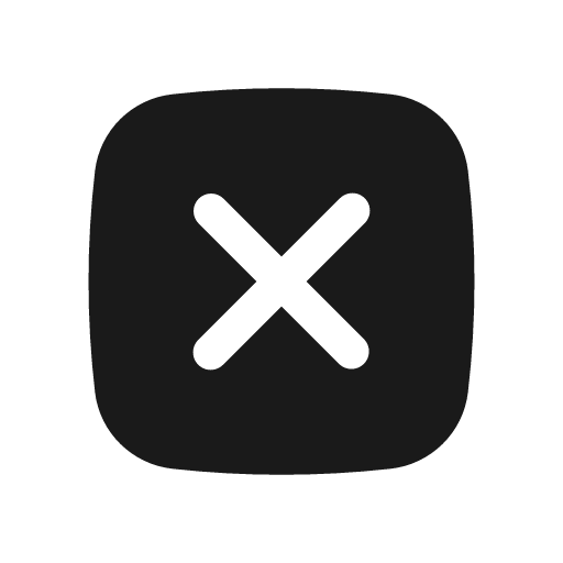 Cancel solid icon, filled style, from Basil