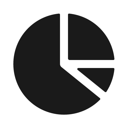 Chart pie solid icon, filled style, from Basil