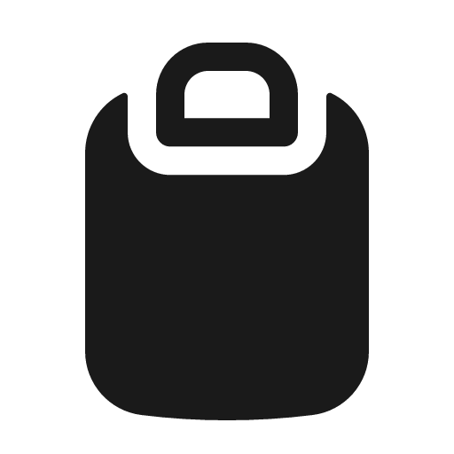 Clipboard solid icon, filled style, from Basil