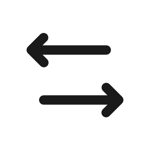 Exchange outline icon, outline style, from Basil
