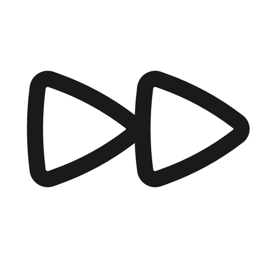 Fast forward outline icon, outline style, from Basil