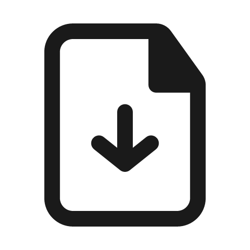 File download outline icon, outline style, from Basil