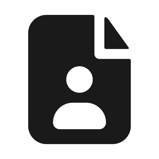 File user solid icon, filled style, from Basil