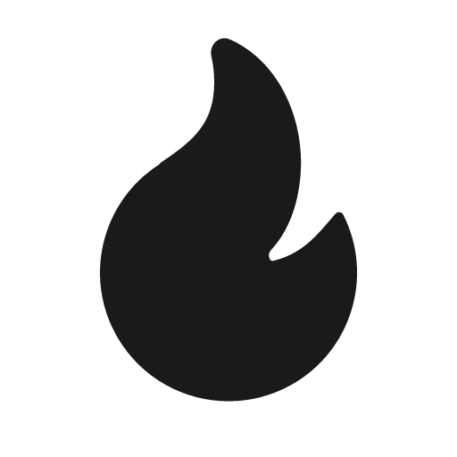 Fire solid icon, filled style, from Basil