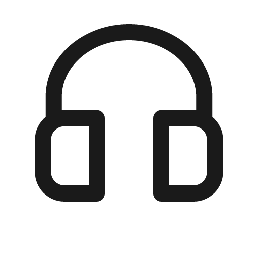 Headphone outline icon, outline style, from Basil